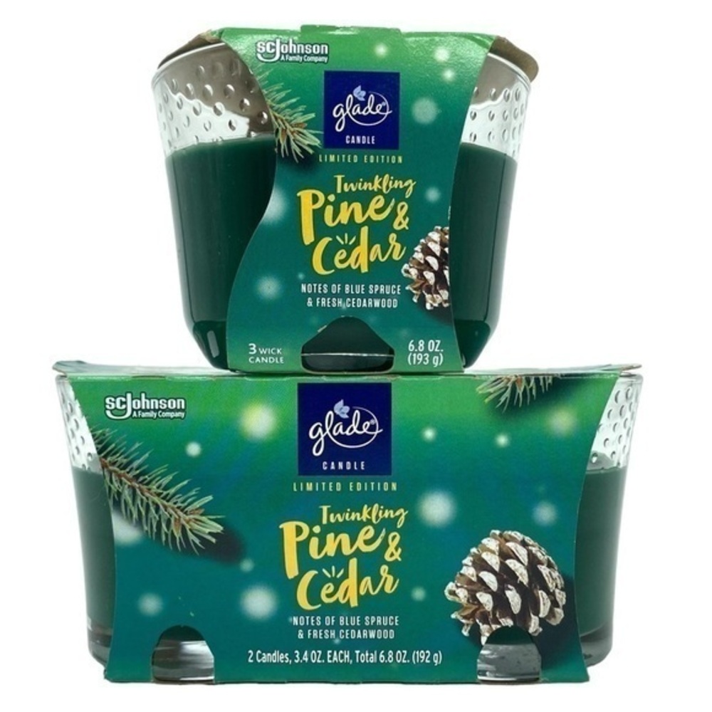 Glade Twinkling Pine & Cedar Candles Lot